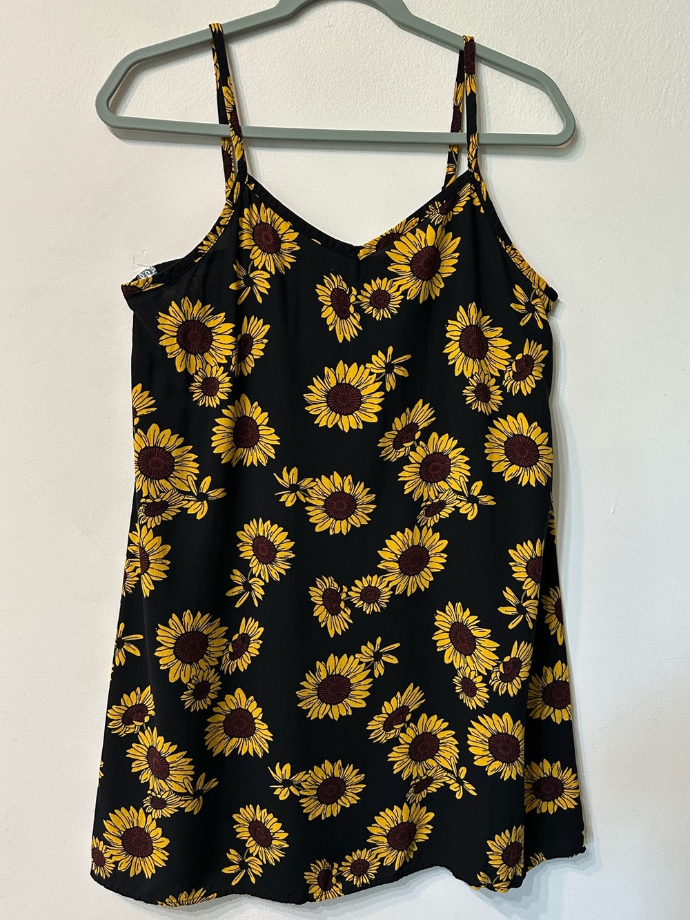 So goods fr Life Girls Sunflower Dress Size L 10/12 Black Yellow Floral Sundress